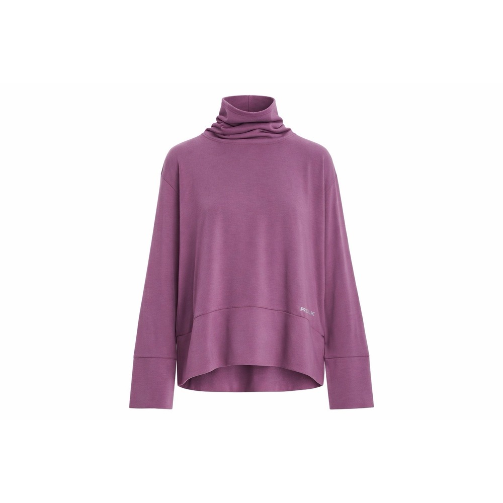 RLX Ralph Lauren Women Aurora Performance Oversized Turtleneck Purple Sz Medium